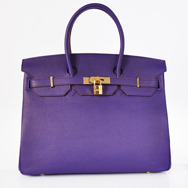 H35BJIPG Hermes Birkin 35CM pelle togo in Iris viola con Gol